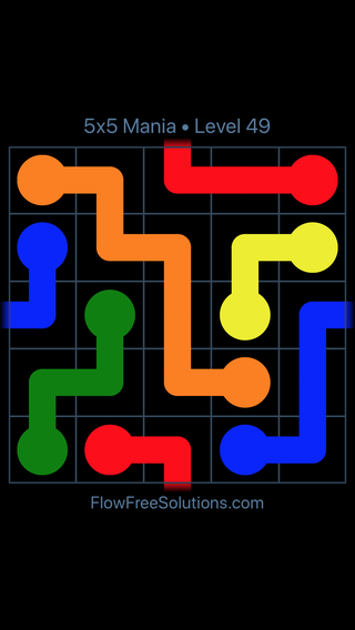 Solution and Answer to the Puzzle for Warps 5x5 Mania Level 49