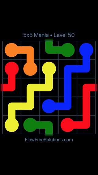 Solution and Answer to the Puzzle for Warps 5x5 Mania Level 50