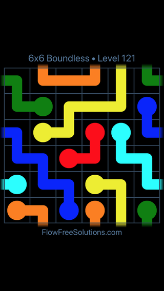 Solution and Answer to the Puzzle for Warps 6x6 Boundless Level 121