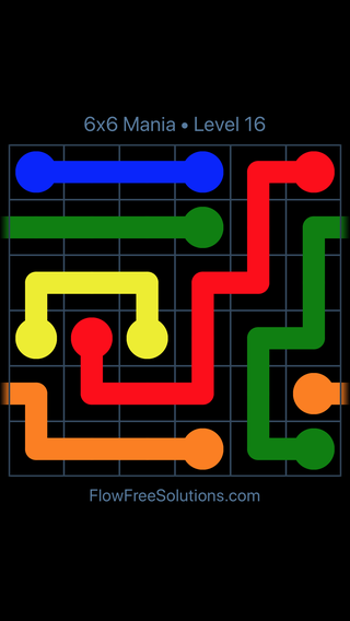 Solution and Answer to the Puzzle for Warps 6x6 Mania Level 16