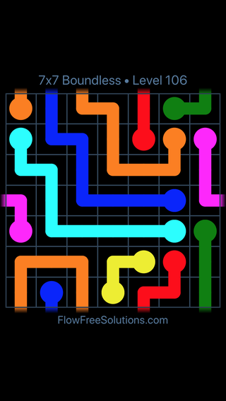 Solution and Answer to the Puzzle for Warps 7x7 Boundless Level 106