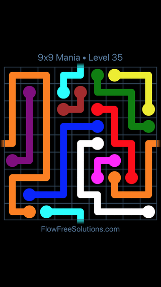Solution and Answer to the Puzzle for Warps 9x9 Mania Level 35