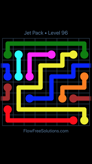 Solution and Answer to the Puzzle for Warps Jet Pack Level 96