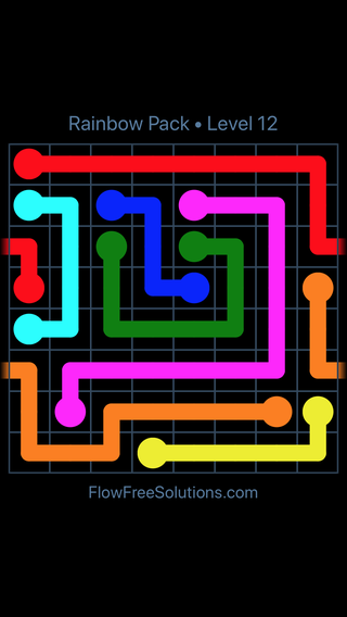 Solution and Answer to the Puzzle for Warps Rainbow Pack Level 12