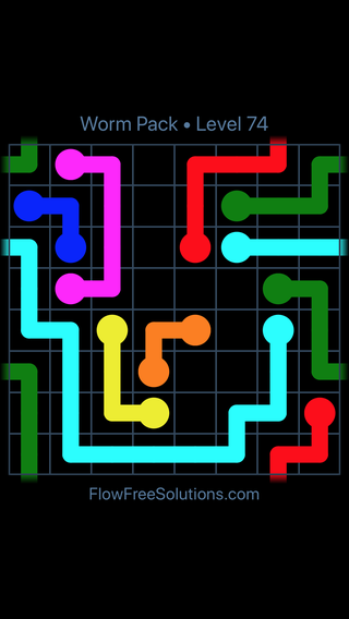 Solution and Answer to the Puzzle for Warps Worm Pack Level 74