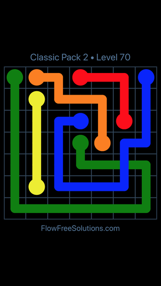 Solution and Answer to the Puzzle for Flow Free: Bridges Classic Pack 2 Level 10