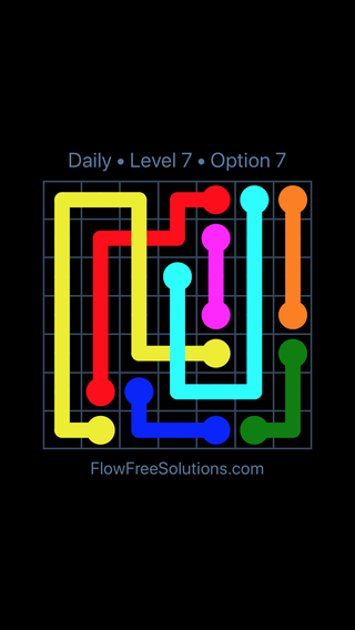 Solution and Answer to the Puzzle for Bridges Date Monday, February 24, 2020 Level 7