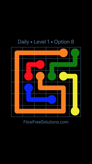 Solution and Answer to the Puzzle for Flow Date Monday, July 24, 2017 Level 1