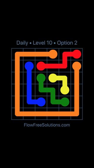 Solution and Answer to the Puzzle for Flow Date Monday, August 19, 2019 Level 10
