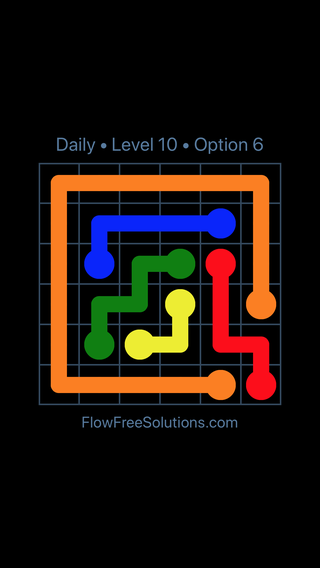 Solution and Answer to the Puzzle for Flow Date Monday, August 19, 2019 Level 10
