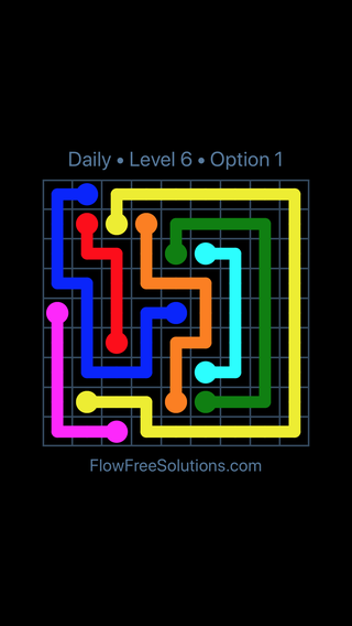 Solution and Answer to the Puzzle for Flow Date Wednesday, November 20, 2019 Level 6