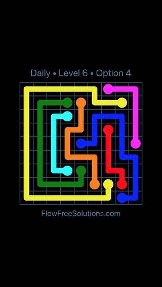 Solution and Answer to the Puzzle for Flow Date Wednesday, November 20, 2019 Level 6