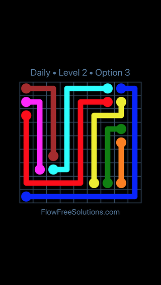 Solution and Answer to the Puzzle for Flow Date Friday, June 10, 2016 Level 2