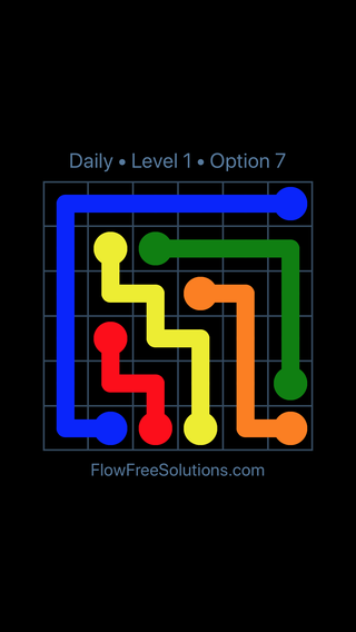 Solution and Answer to the Puzzle for Flow Date Monday, March 21, 2016 Level 1