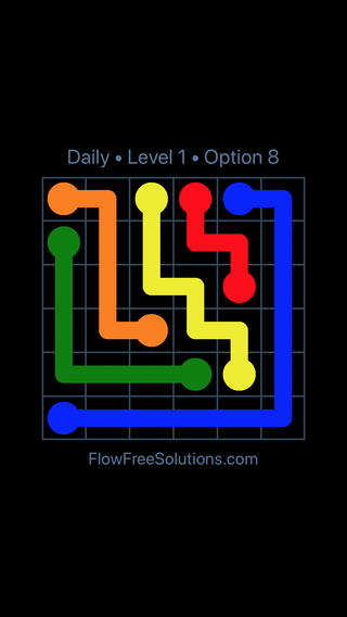 Solution and Answer to the Puzzle for Flow Date Monday, March 21, 2016 Level 1