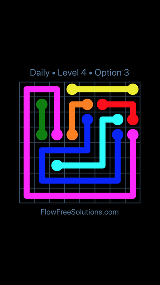 Solution and Answer to the Puzzle for Flow Date Tuesday, June 14, 2016 Level 4