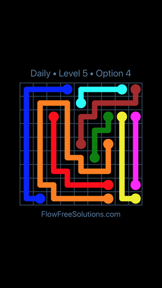Solution and Answer to the Puzzle for Flow Date Tuesday, June 14, 2016 Level 5