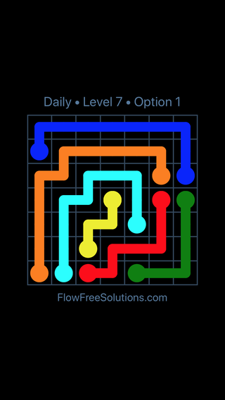 Solution and Answer to the Puzzle for Flow Date Tuesday, February 21, 2017 Level 7