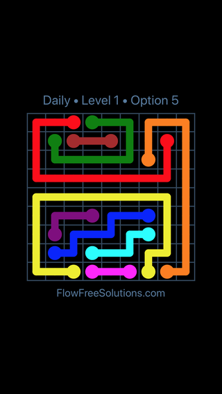 Solution and Answer to the Puzzle for Flow Date Wednesday, March 23, 2016 Level 1