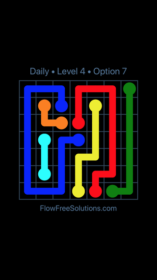 Solution and Answer to the Puzzle for Flow Date Thursday, April 19, 2018 Level 4