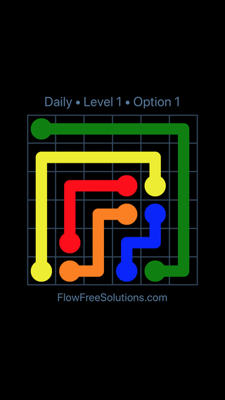 Solution and Answer to the Puzzle for Flow Date Friday, December 2, 2016 Level 1