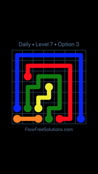 Solution and Answer to the Puzzle for Flow Date Tuesday, July 25, 2017 Level 7