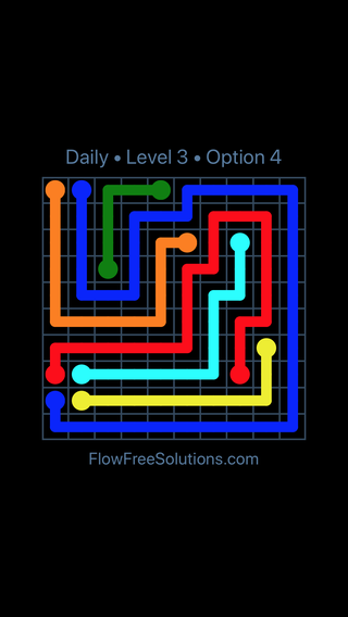 Solution and Answer to the Puzzle for Flow Date Saturday, March 26, 2016 Level 3