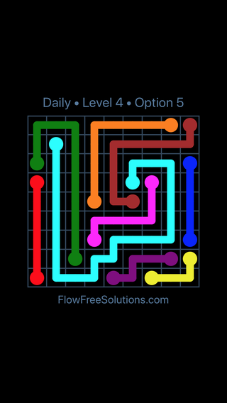 Sunday, January 24, 2021 Flow Free Level 4 Daily Puzzle Solution and ...