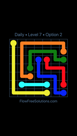 Solution and Answer to the Puzzle for Flow Date Monday, March 28, 2016 Level 7