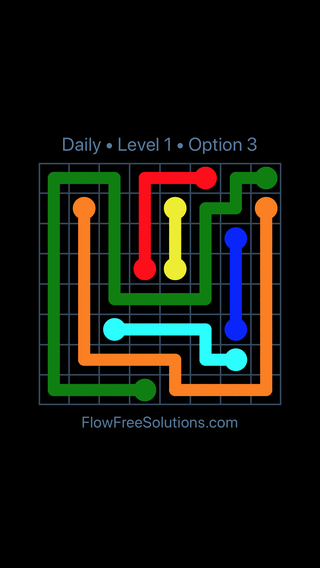 Solution and Answer to the Puzzle for Flow Date Tuesday, July 17, 2018 Level 1