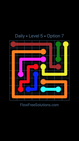 Solution and Answer to the Puzzle for Flow Date Tuesday, November 29, 2022 Level 5