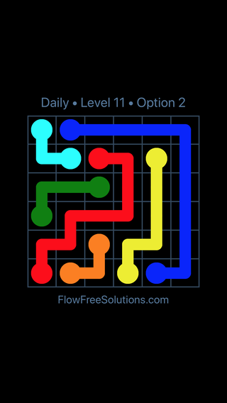 Solution and Answer to the Puzzle for Flow Date Wednesday, October 10, 2018 Level 11