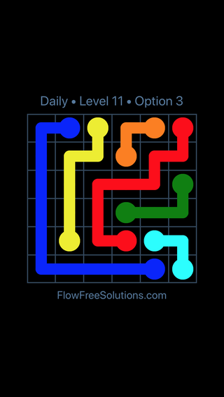 Solution and Answer to the Puzzle for Flow Date Wednesday, October 10, 2018 Level 11