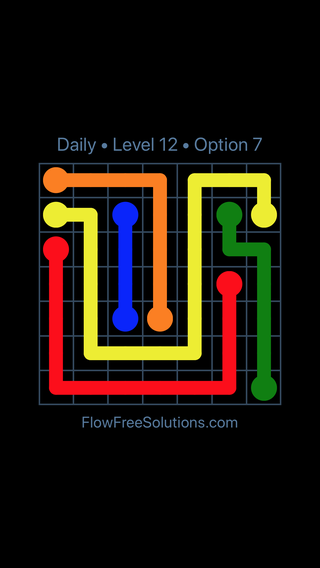 Solution and Answer to the Puzzle for Flow Date Wednesday, November 30, 2022 Level 12