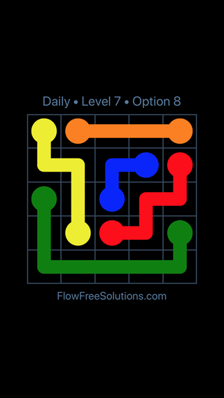 Solution and Answer to the Puzzle for Flow Date Wednesday, March 30, 2016 Level 7