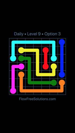 Solution and Answer to the Puzzle for Flow Date Wednesday, July 18, 2018 Level 9