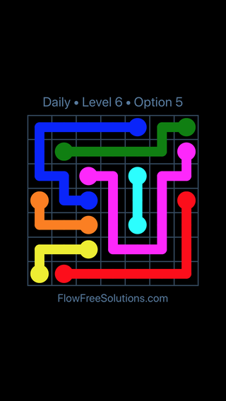 Solution and Answer to the Puzzle for Flow Date Thursday, June 23, 2016 Level 6
