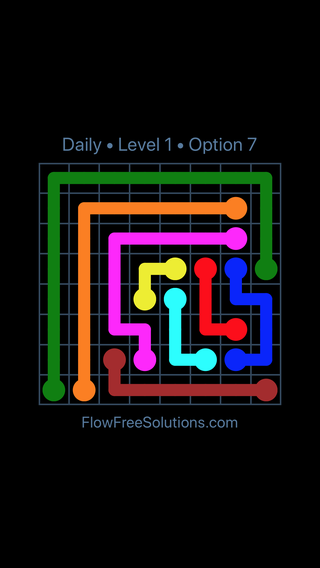 Solution and Answer to the Puzzle for Flow Date Friday, November 10, 2017 Level 1