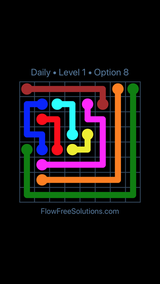Solution and Answer to the Puzzle for Flow Date Friday, November 10, 2017 Level 1