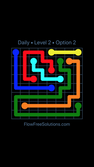Solution and Answer to the Puzzle for Flow Date Friday, April 1, 2016 Level 2