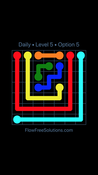 Solution and Answer to the Puzzle for Flow Date Saturday, July 21, 2018 Level 5