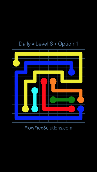Solution and Answer to the Puzzle for Flow Date Sunday, October 14, 2018 Level 8