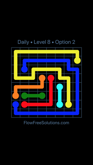 Solution and Answer to the Puzzle for Flow Date Sunday, October 14, 2018 Level 8