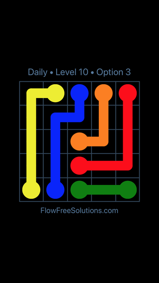 Solution and Answer to the Puzzle for Flow Date Monday, January 7, 2019 Level 10