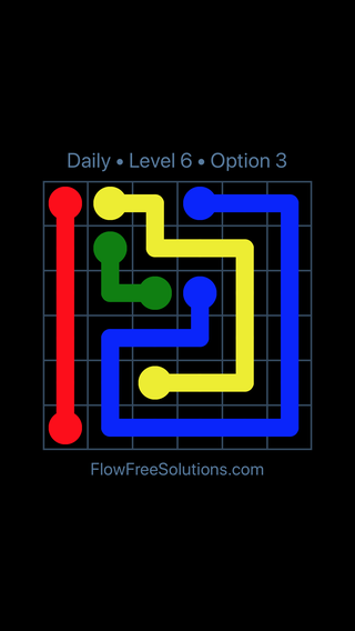 Solution and Answer to the Puzzle for Flow Date Monday, April 4, 2016 Level 6
