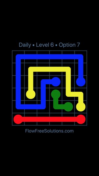 Solution and Answer to the Puzzle for Flow Date Monday, April 4, 2016 Level 6