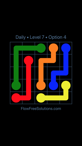 Solution and Answer to the Puzzle for Flow Date Monday, January 7, 2019 Level 7