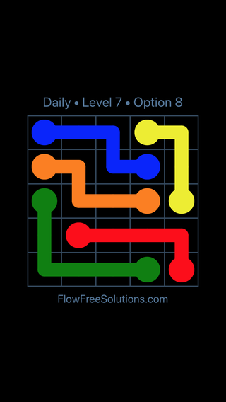 Solution and Answer to the Puzzle for Flow Date Monday, January 7, 2019 Level 7