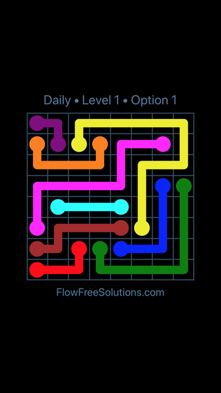 Solution and Answer to the Puzzle for Flow Date Wednesday, July 26, 2017 Level 1