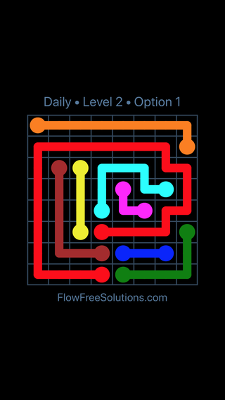 Wednesday, March 27, 2024 Flow Free Level 2 Daily Puzzle Solution and ...